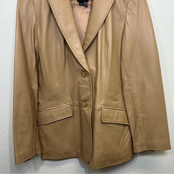 Colebrook Tan Leather Jacket Blazer Size M - Picture 7 of 12